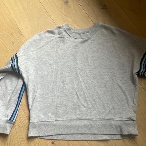 Aerie crewneck with stripes down the sleeves